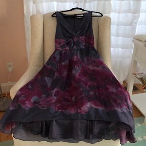 Plum Lela Rose high-low dress